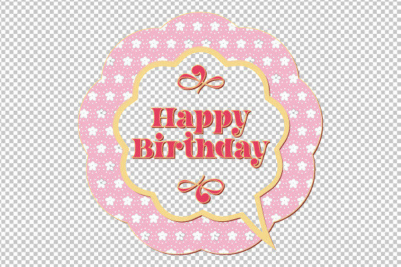 Baby Girl Retro Speech Bubble EPS SVG