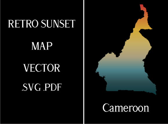 Cameroon Retro Sunset Map: A Designer's Review
