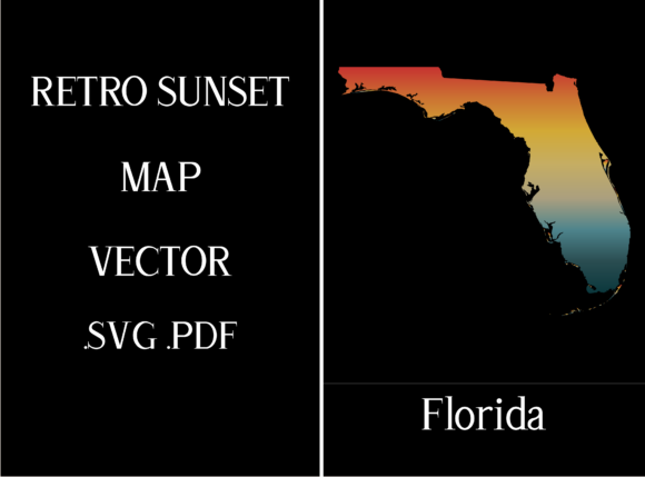 Florida Retro Sunset Map: A Designer's Review