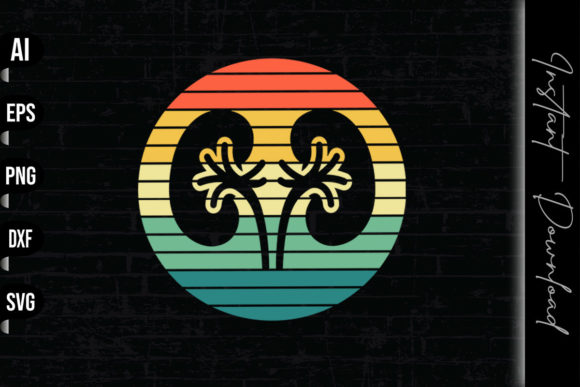 Kidney Organ Transplant Vintage Retro