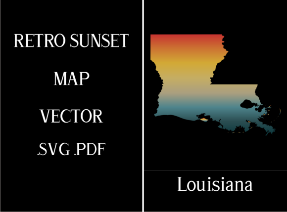 Louisiana Retro Sunset Map: A Designer's Stitch Review