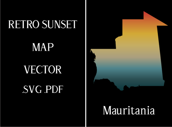 Mauritania Retro Sunset Map: A Designer's Review