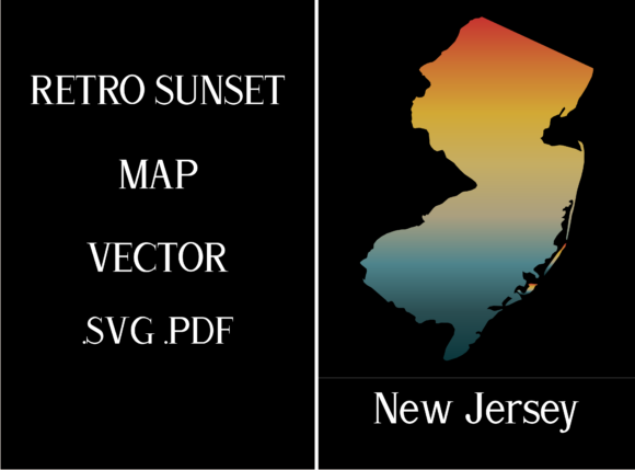 New Jersey Retro Sunset Map: A Designer's Review