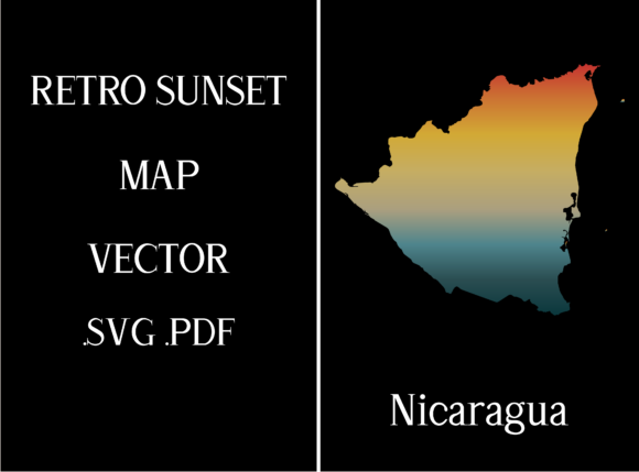 Nicaragua Retro Sunset Map: A Designer's Review