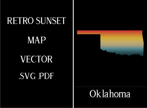 Oklahoma Retro Sunset Map: A Designer's Review for Embroidery