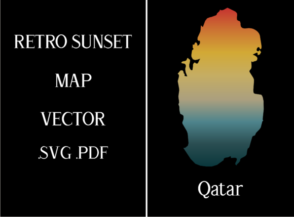 Qatar Retro Sunset Map: A Designer's Stitch Review