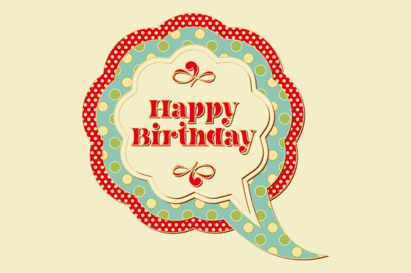 Retro Speech Bubble EPS SVG Frame Polka