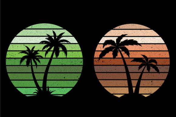 Retro Vintage Sunset Halloween, Svg