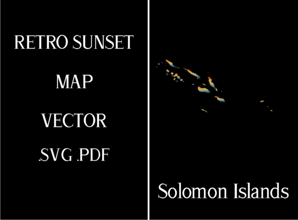 Solomon Islands Retro Sunset Map: A Designer's Review