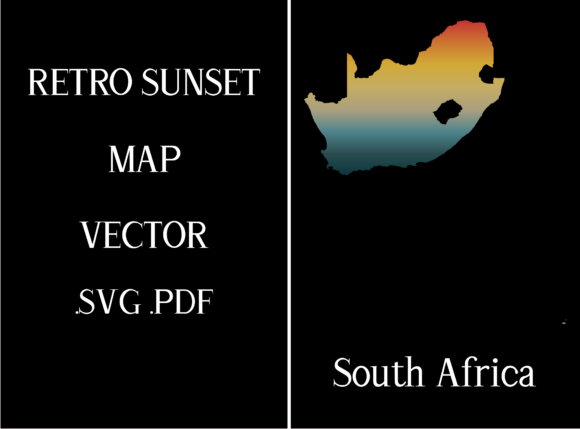 South Africa Retro Sunset Map: A Designer's Review
