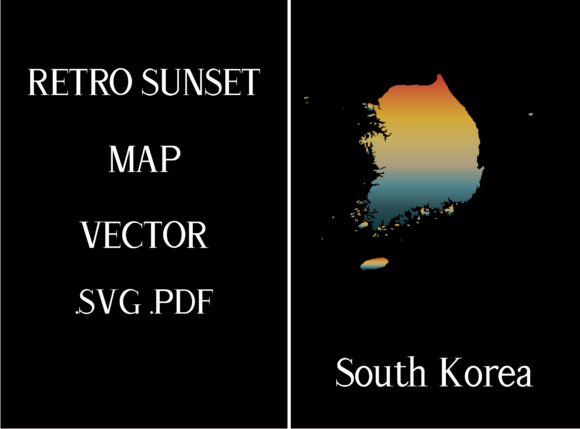 South Korea Retro Sunset Map: A Designer's Review